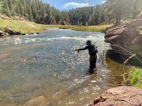 nymphing the South Platte at Deckers, Colorado